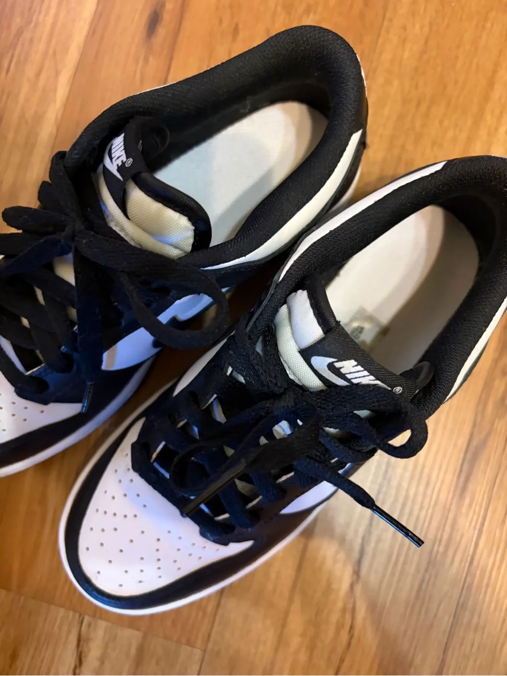 Nike Black and White Low Top Panda Sneakers